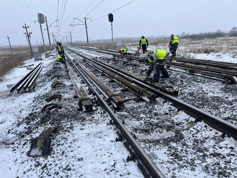 Установка 2 (двух) страховочных рельсовых пакетов длиной 12,5 м в городе Щучье Курганской области